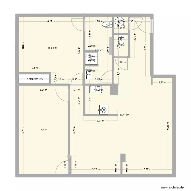 ROLFO. Plan de 6  et 93 m²