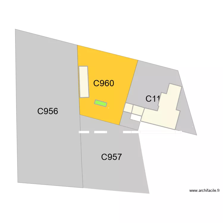 plan de masse. Plan de 5 et 1889 m² plan de masse. Plan de 5 et 1889 m²