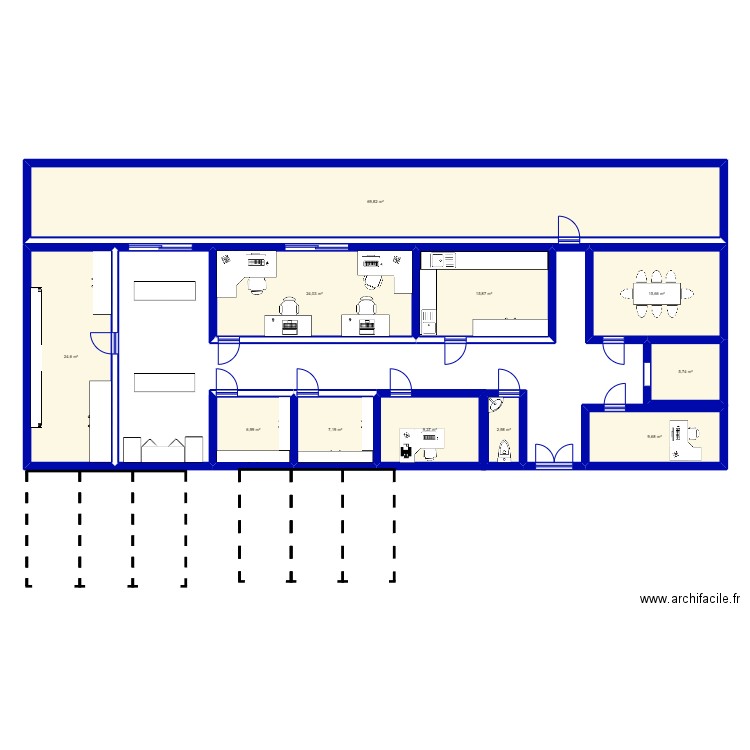 LAT VAIANA. Plan de 11 pièces et 192 m2