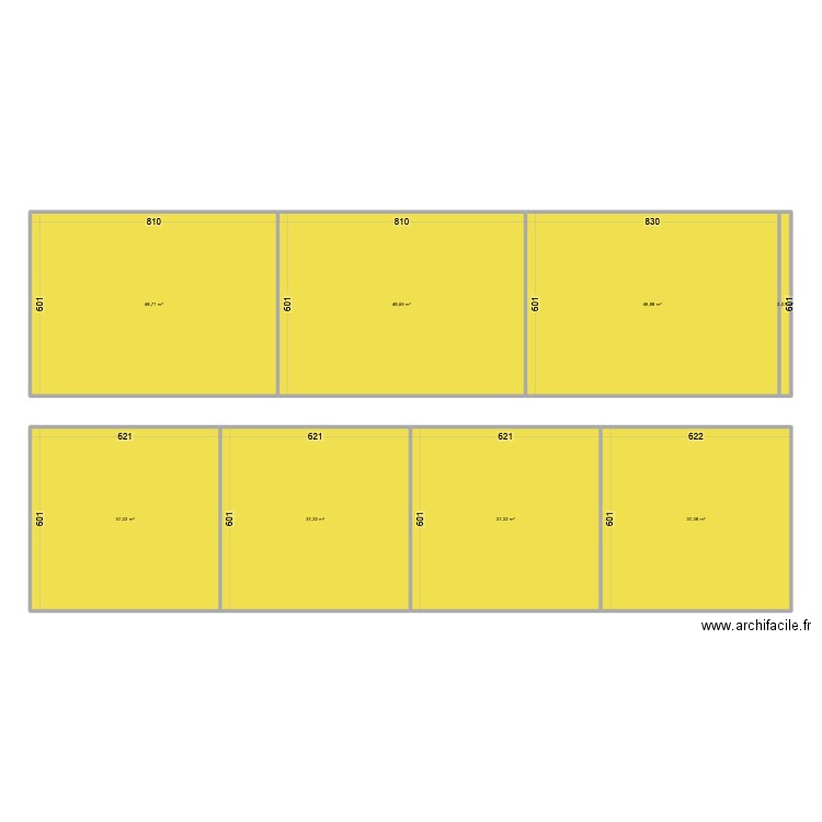 dojo 1. Plan de 8 pièces et 299 m2