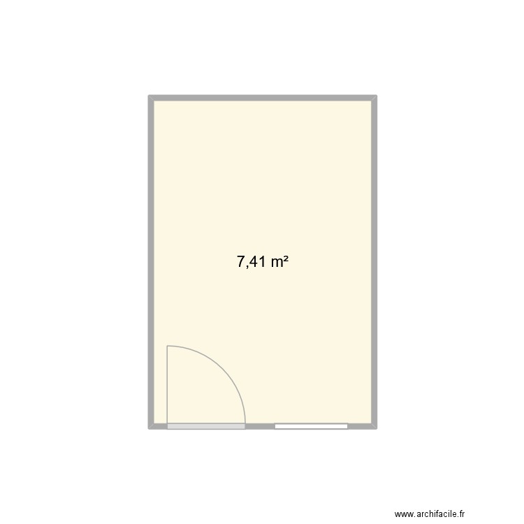 cabanon LEO. Plan de 1 pièce et 7 m2