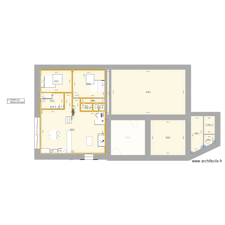 Le Moulin Jo plein pied V1.1. Plan de 24 pièces et 528 m2