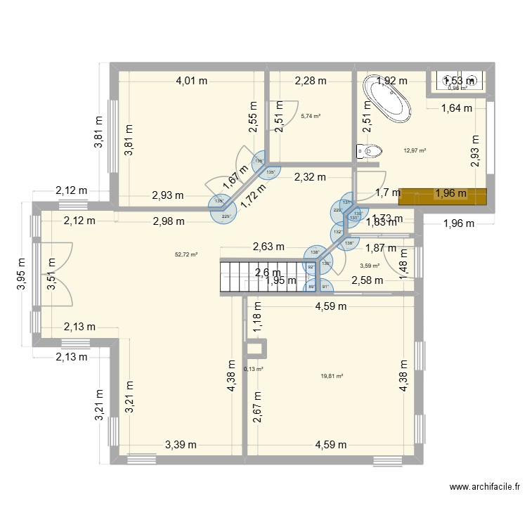 2529 TalBot 2. Plan de 7 pièces et 96 m2