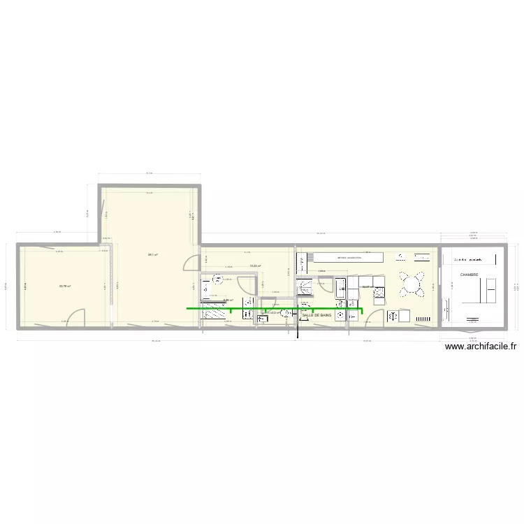 Saint Algis Version projet 19 f&eacute;vrier plomberie. Plan de 6  et 119 m²