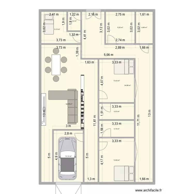 Ma maison. Plan de 11 Pièces et 163 m² Ma maison. Plan de 11 Pièces et 163 m²