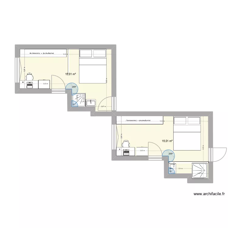 test 1. Plan de 2 pièces et 30 m² test 1. Plan de 2 pièces et 30 m²
