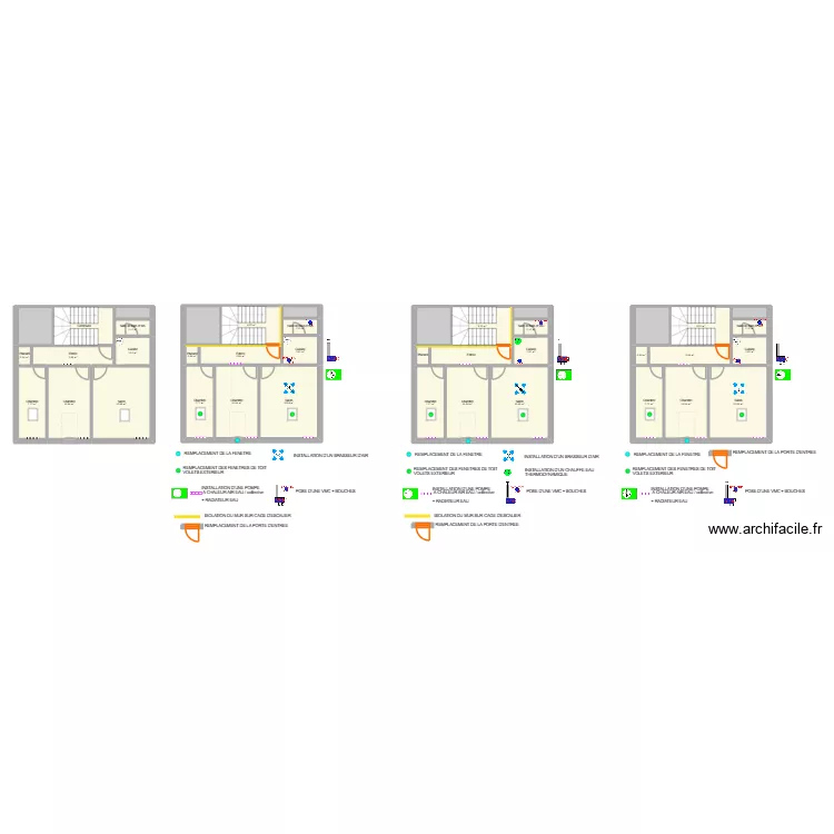 OUCHAOU - Combles SUD. Plan de 40 et 254 m² OUCHAOU - Combles SUD. Plan de 40 et 254 m²
