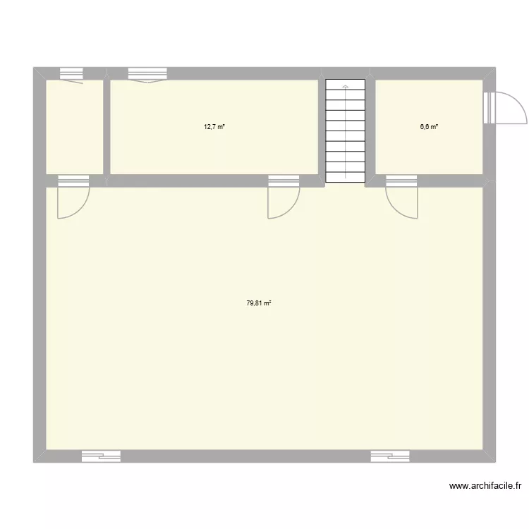 Domotique projet1. Plan de 3 pièces et 99 m²