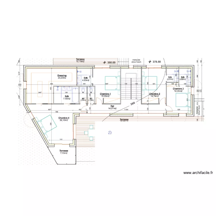 Plan Elec César R+1. Plan de Plan Elec César R+1. Plan de