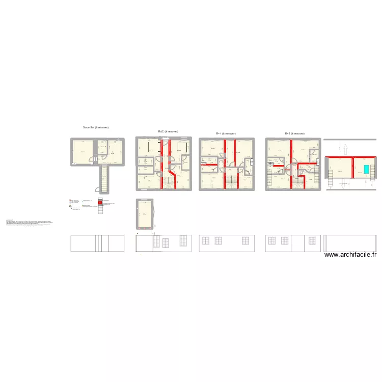 CLOISON - A - PLAN - BACKUP. Plan de 36  et 260 m²