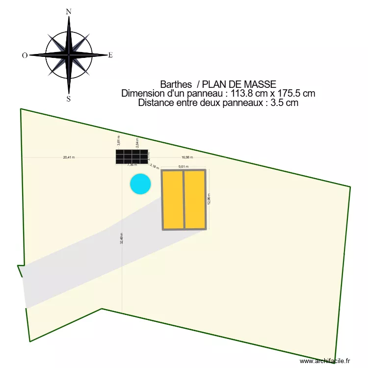 Barthes  / PLAN DE MASSE. Plan de 
