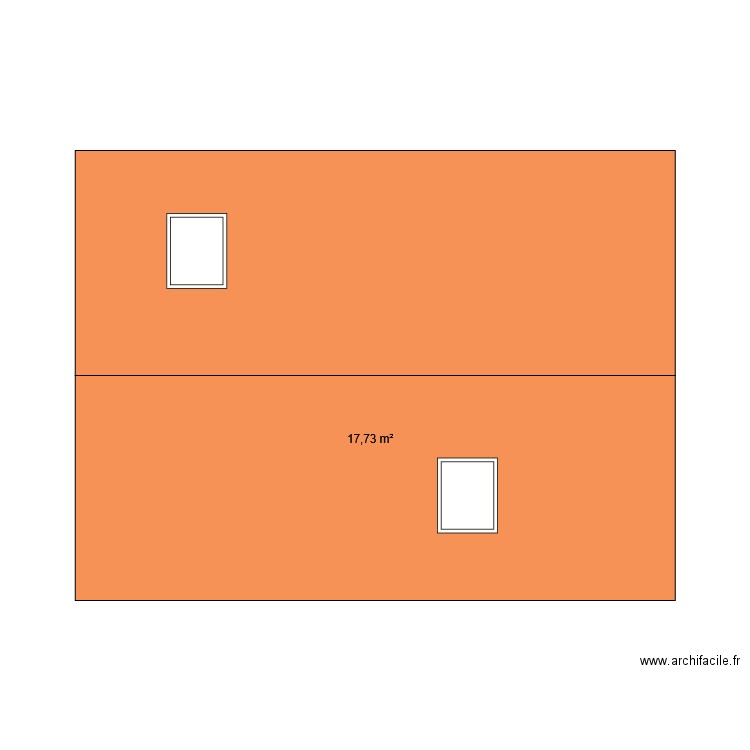 maison SER. Plan de 1 pièce et 18 m2
