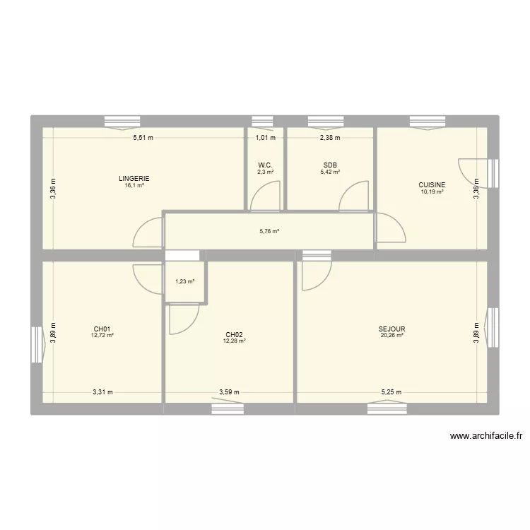 EDL BARDET 01. Plan de 9 Pièces et 86 m² EDL BARDET 01. Plan de 9 Pièces et 86 m²
