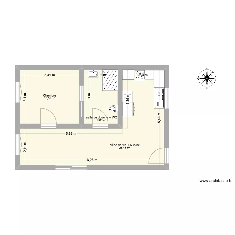 logement résidence autonomiue. Plan de 3 et 42 m² logement résidence autonomiue. Plan de 3 et 42 m²