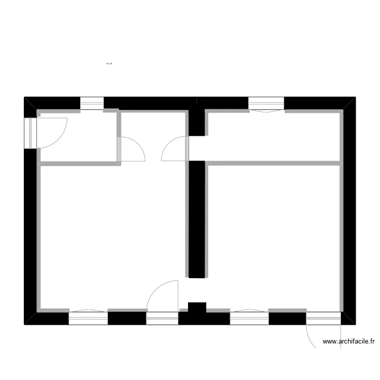 Mur nu avec placo et cloisons sdb. Plan de Mur nu avec placo et cloisons sdb. Plan de