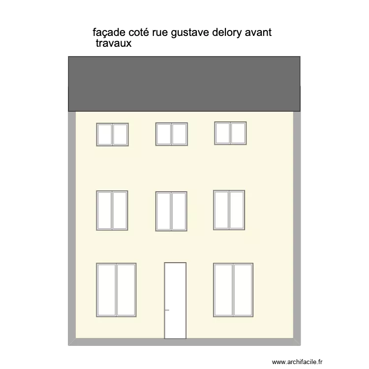 Vendin façade avant travaux. Plan de Vendin façade avant travaux. Plan de