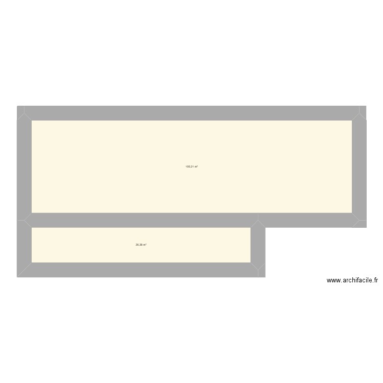 plan de masse. Plan de 2 pièces et 127 m2