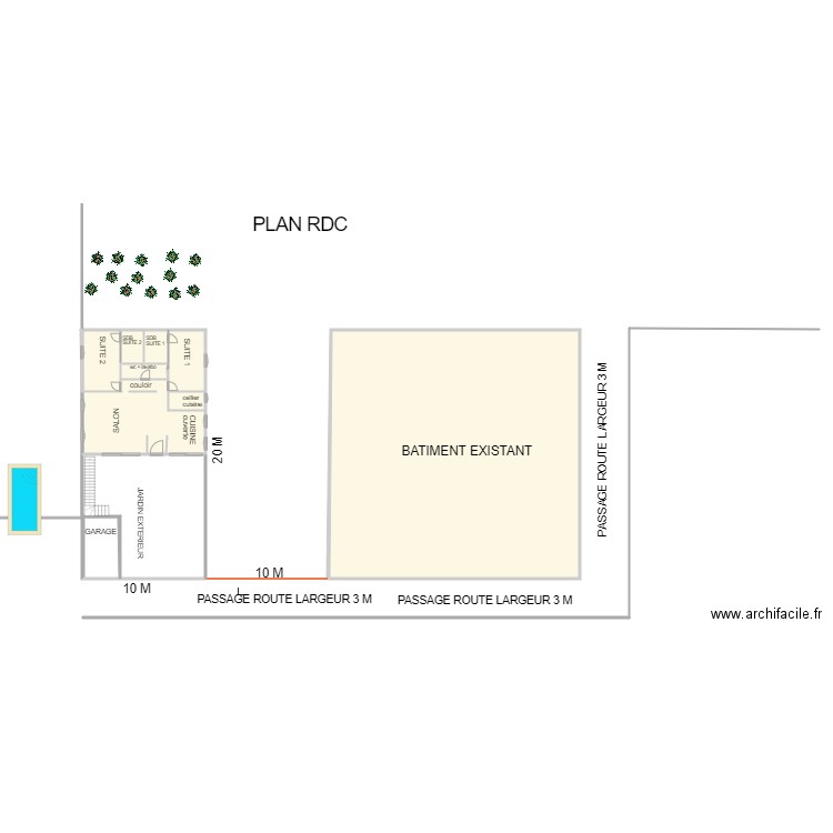 ok hammamet 20.08.24 JARDIN DEVANT. Plan de 0 pièce et 0 m2