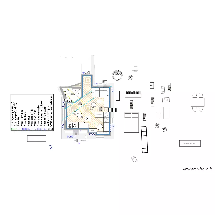 BOITE kitchen. Plan de 