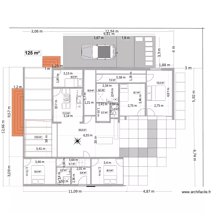 SJL 2026. Plan de 7 Pièces et 38 m²