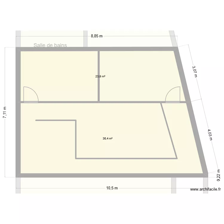 Teneur 2. Plan de 4  et 143 m²