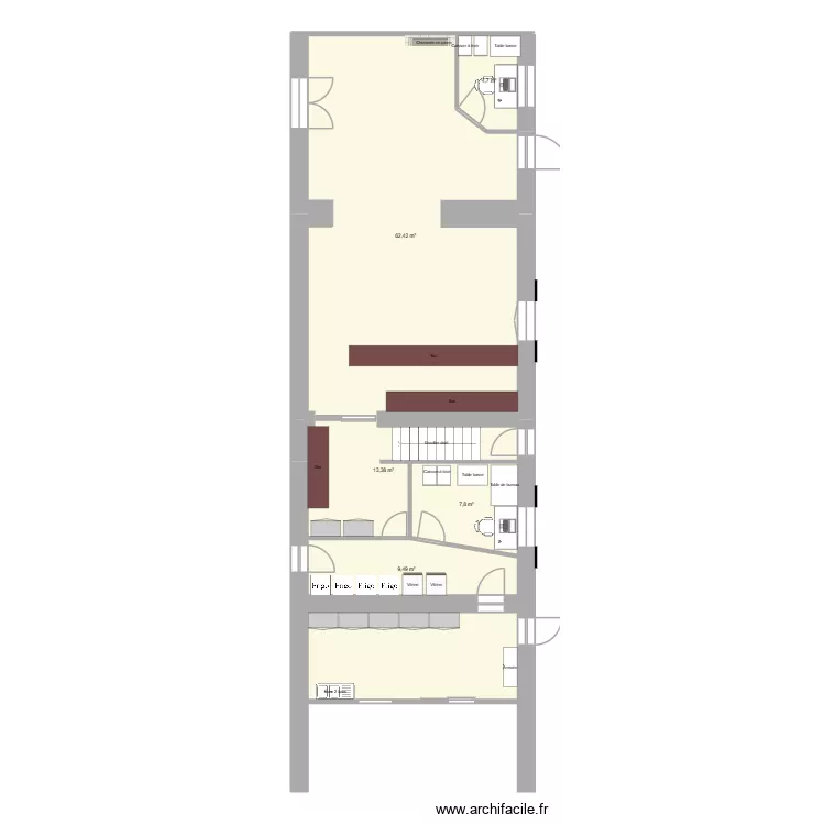 boulodrome apr&egrave;s v02-09-2026. Plan de 6 Pièces et 114 m²