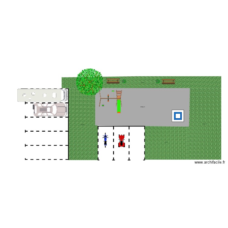 Gabriel parc urbin. Plan de 1 pièce et 66 m2