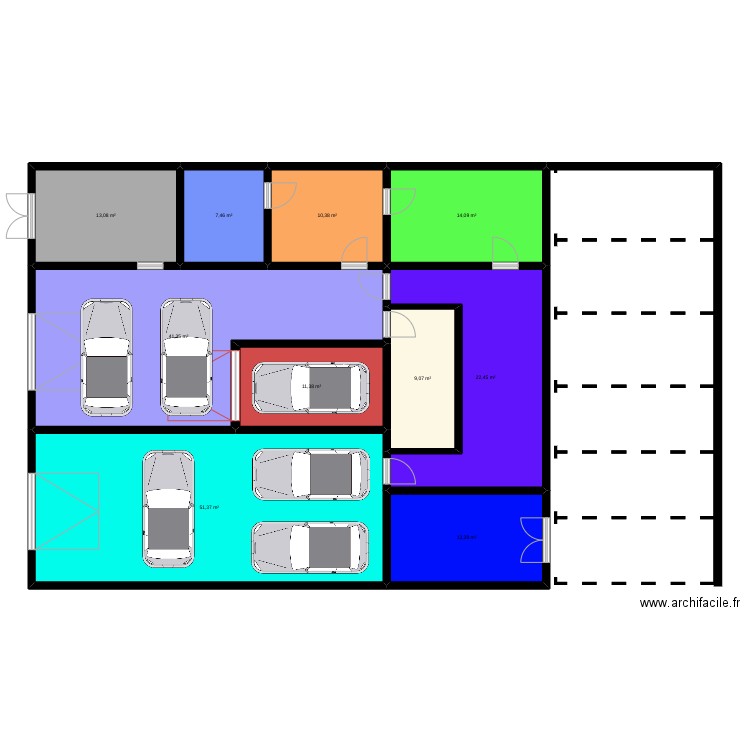 Garage GB pro. Plan de 10 pièces et 194 m2