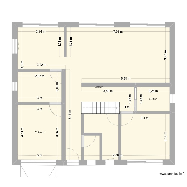 didier2. Plan de 3 pièces et 88 m2