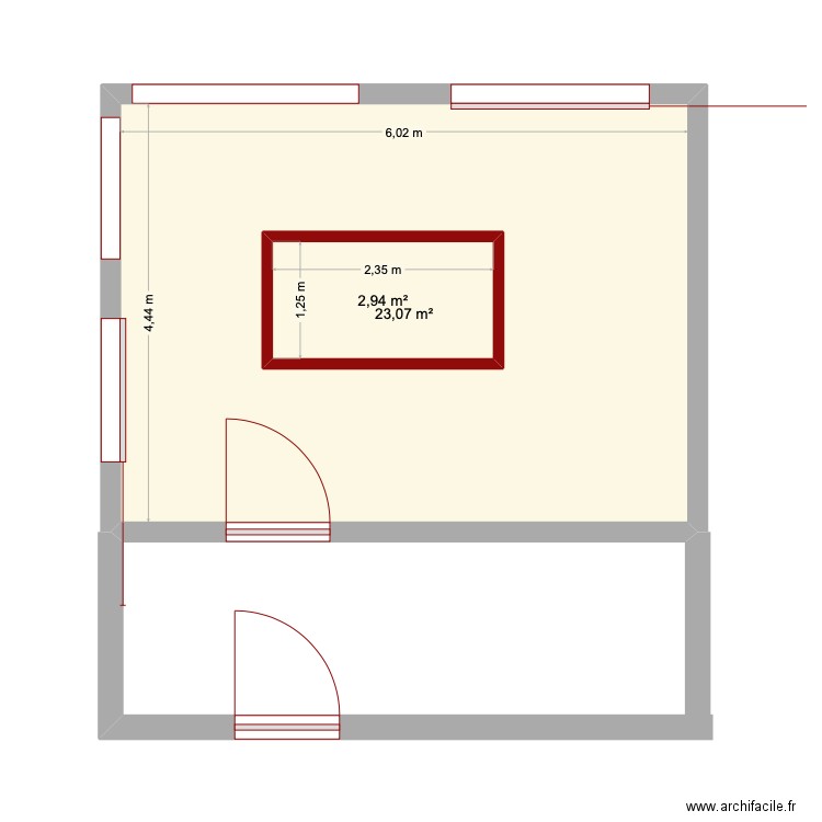 CUISINE MIRABELLE & AR CUIS. Plan de 2 pièces et 30 m2