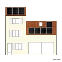 Plan fa&ccedil;ade photovolta&iuml;que Bruniquel