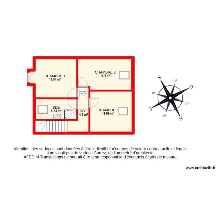 BI28554 -. Plan de 14 pièces et 162 m2