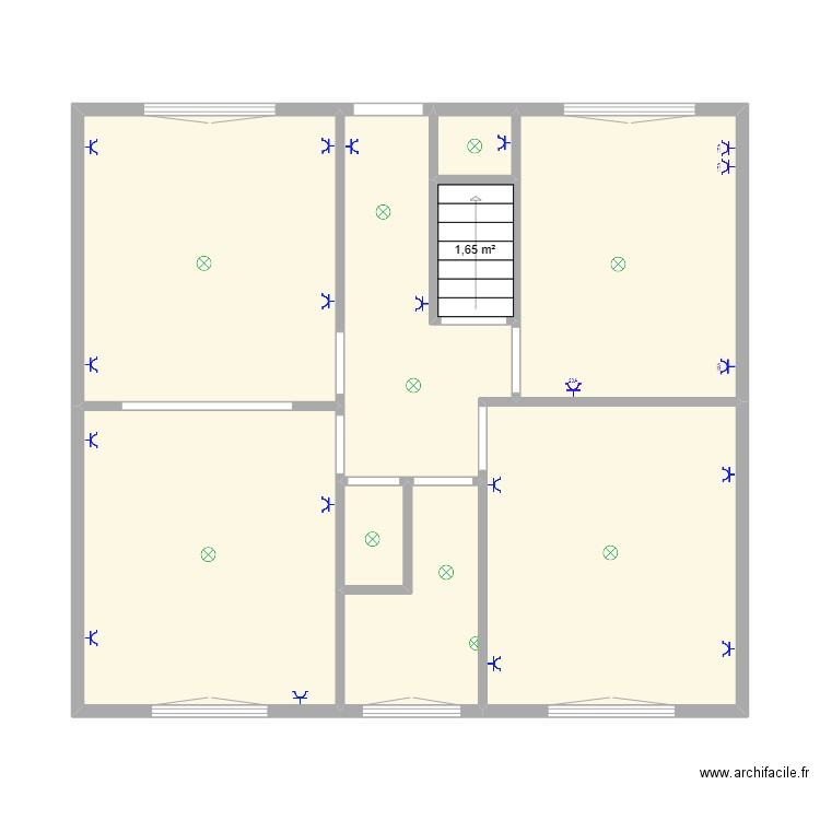 Etage maison elec. Plan de 0 pièce et 0 m2