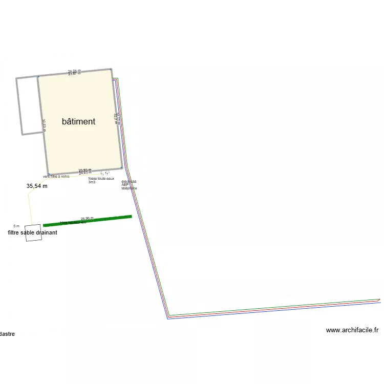 plan masse labo. Plan de 1  et 767 m²
