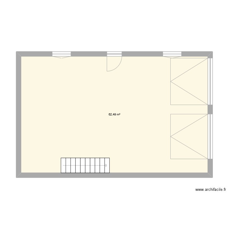 alexis. Plan de 1 pièce et 62 m2