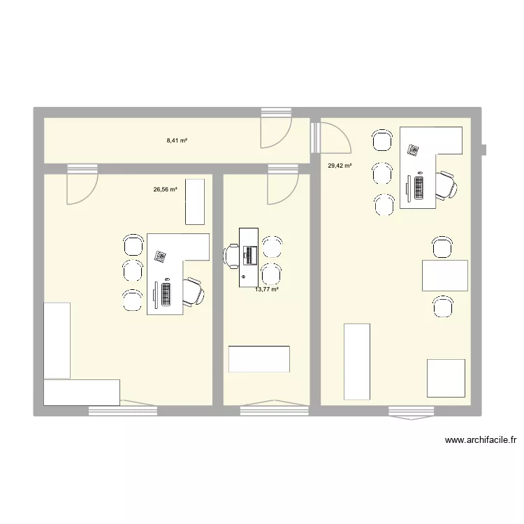 bene. Plan de 4 pièces et 78 m²