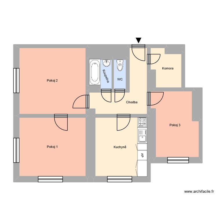 nám. T. G. Masaryka 798, byt 5. Plan de 0 pièce et 0 m2