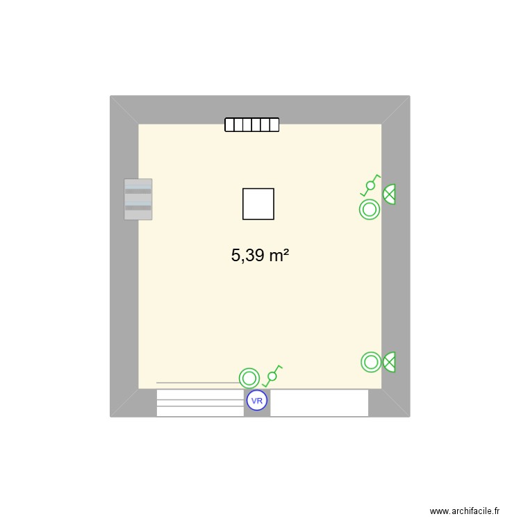 Box 1. Plan de 1 pièce et 5 m2