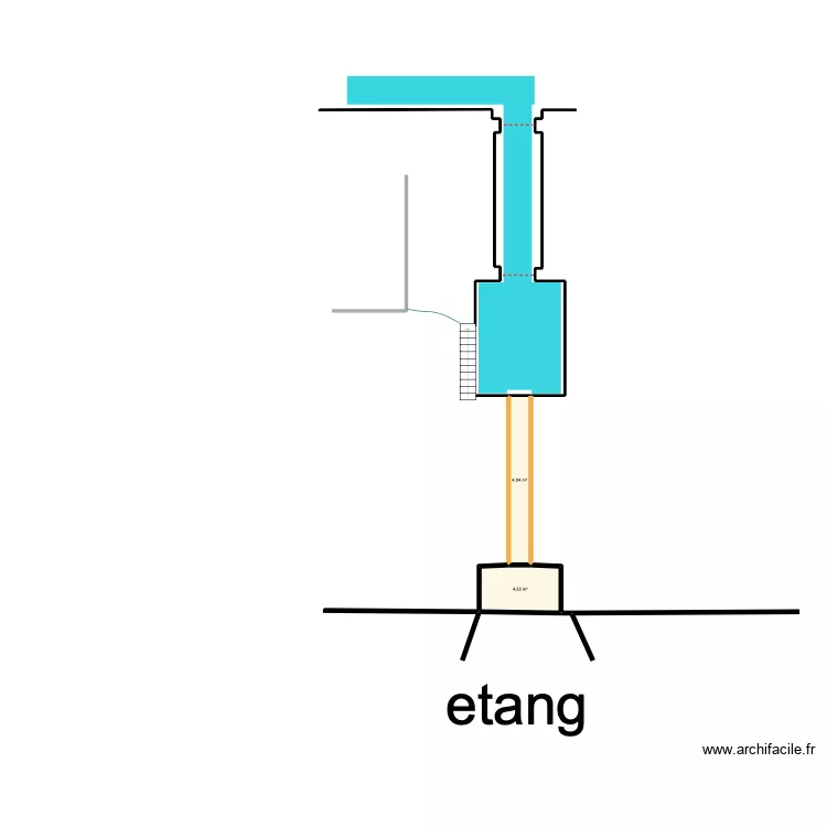 HANGARD 4. Plan de 2  et 8 m²