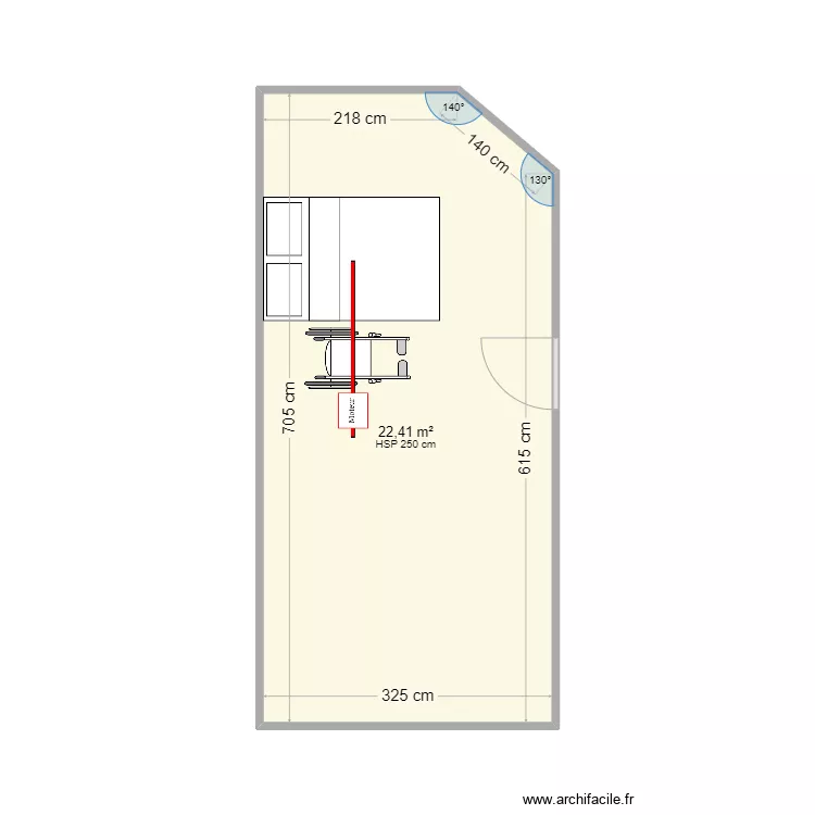 ROGARI chambre. Plan de 