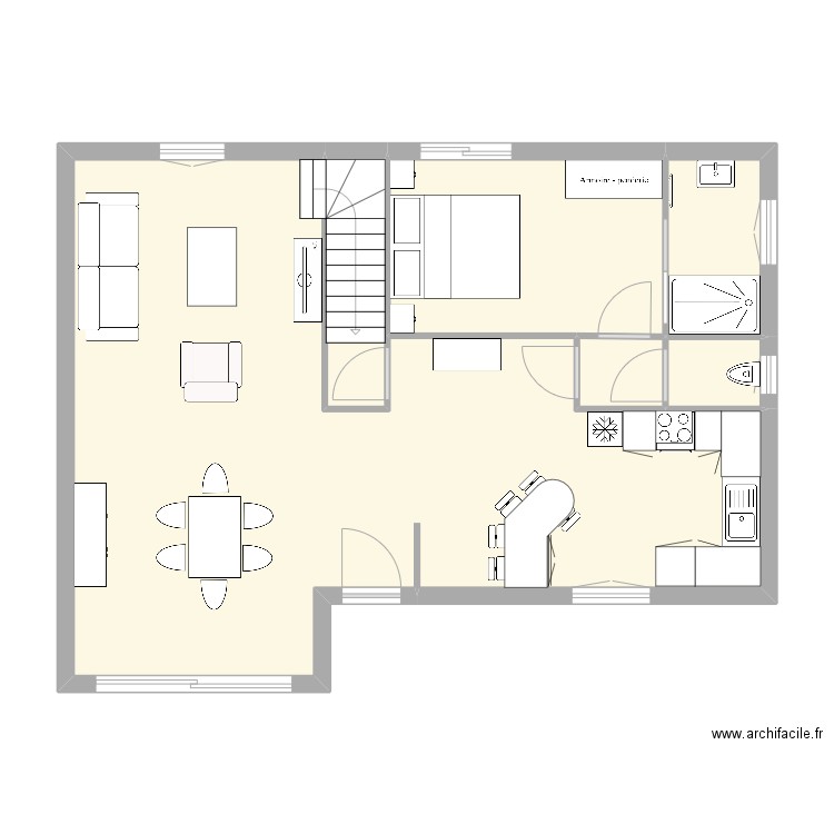 MATHILDE TOUCAS. Plan de 6 pièces et 72 m2