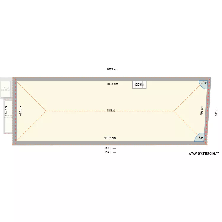 SAINT POIX. Plan de 19  et 225 m²