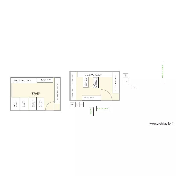 STOCK GRILLES ET SAV. Plan de 