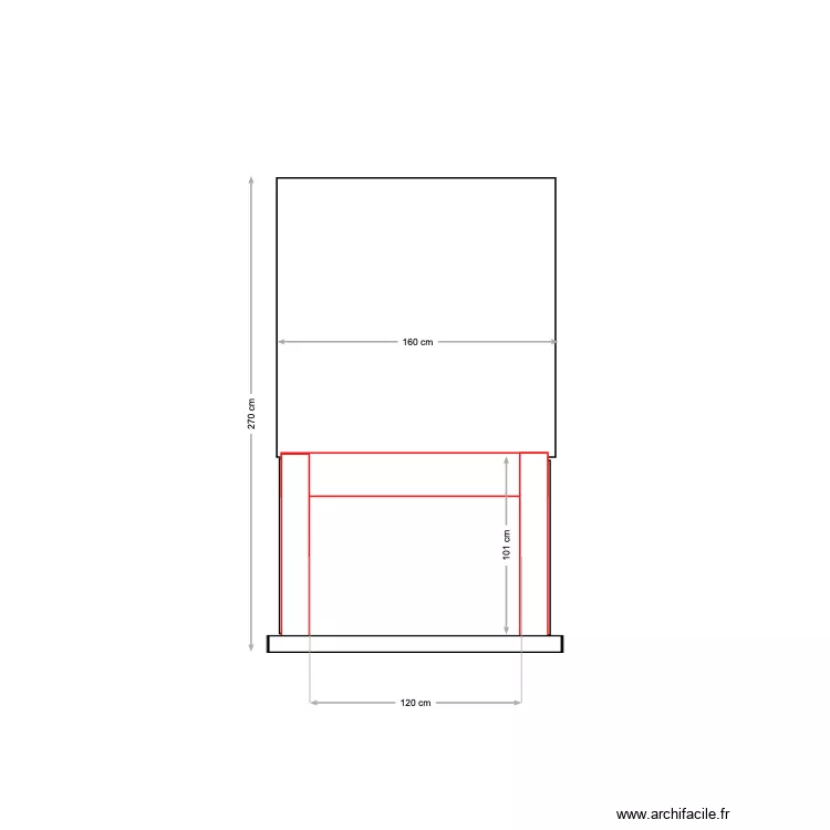CHEMINEE BUREAU. Plan de 