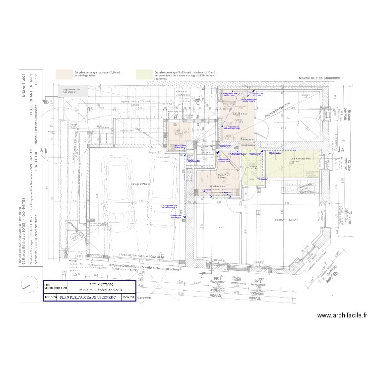 PLAN EU  RDC . Plan de 0 pièce et 0 m2