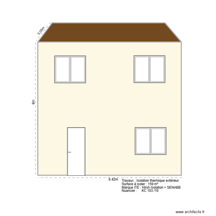 Riviere mathilide - ite. Plan de 2 pièces et 43 m2