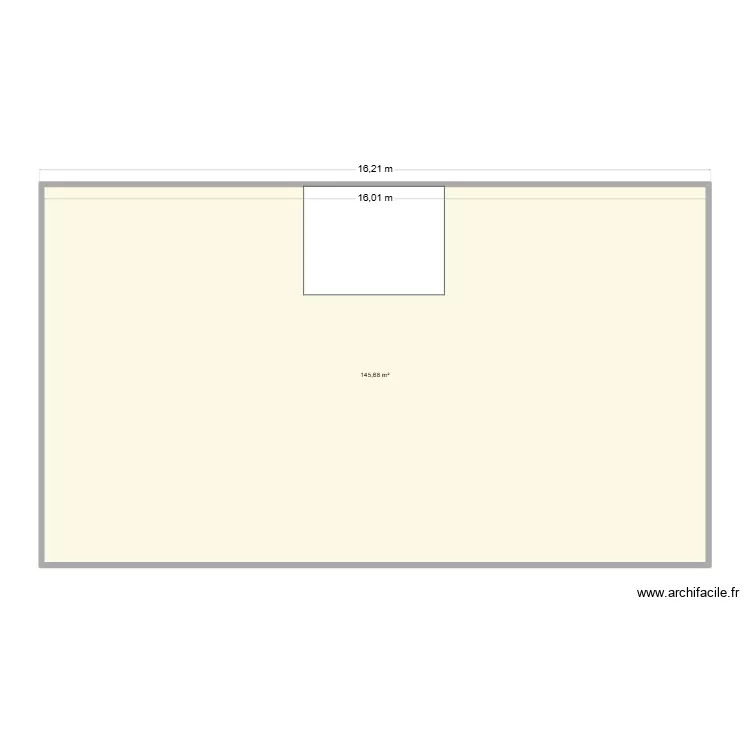 salle cours rea. Plan de 1 Pièce et 146 m²