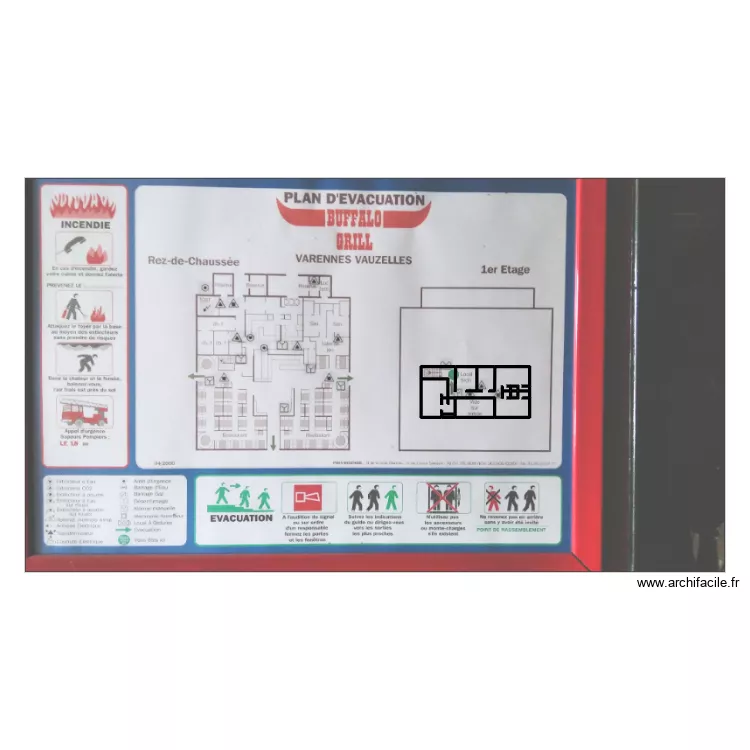 BUFFALLO GRILL - PLAN ARCHI-FACILE ETAGE. Plan de BUFFALLO GRILL - PLAN ARCHI-FACILE ETAGE. Plan de