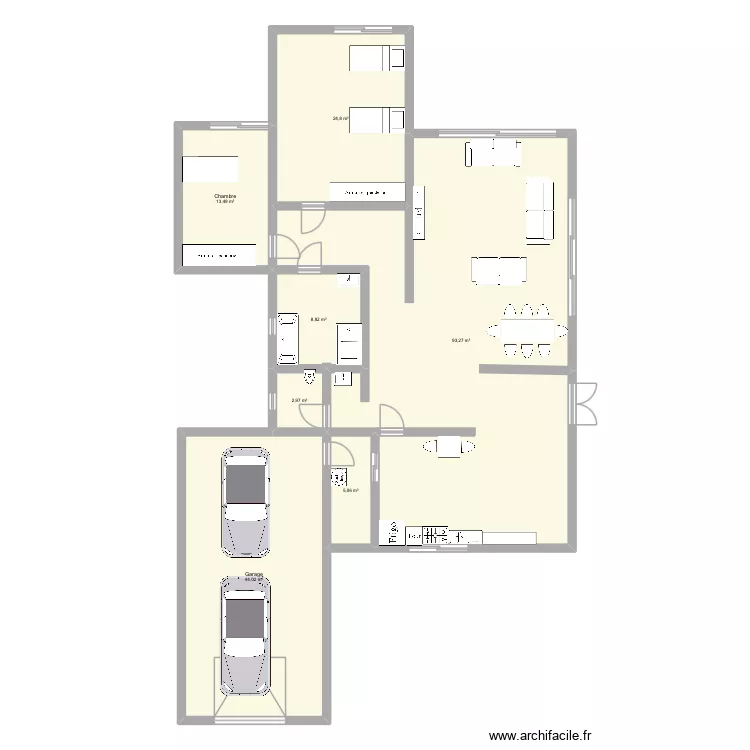 plan 3 mesure. Plan de 7  et 192 m²