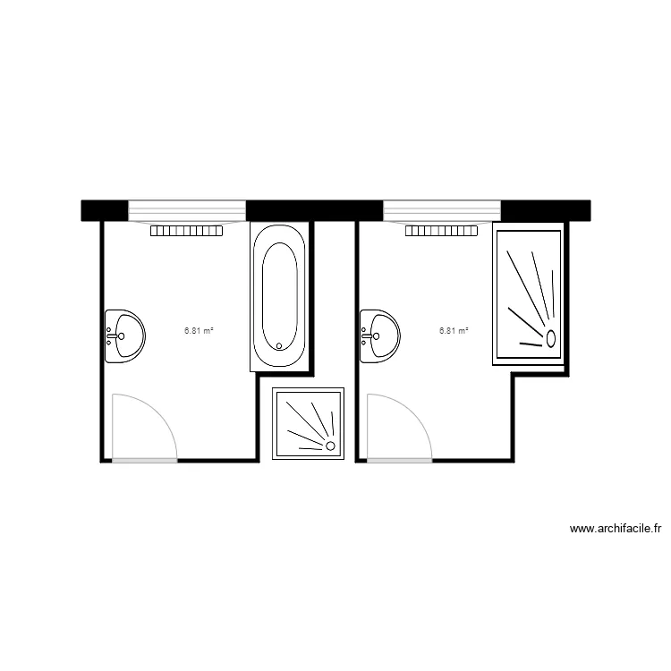 BORY PAUL. Plan de 2  et 14 m²